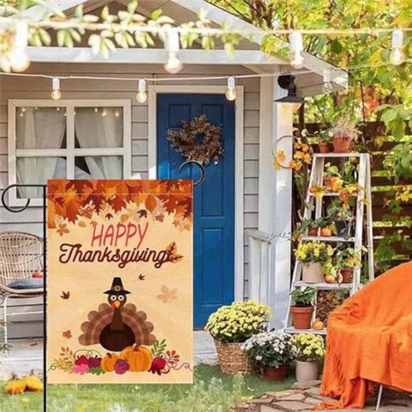 Fall Thanksgiving Small Garden Flag 12x18 Inch Vertical Double Sided - Picture 2 of 8